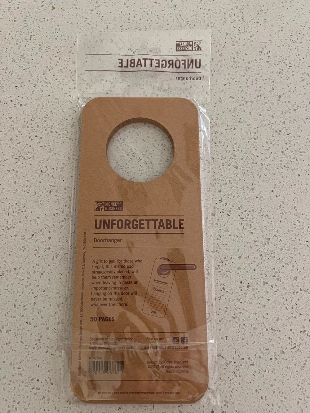 The Container Store Unforgettable Door Hanger Memo Pad 50 Pages - New Sealed